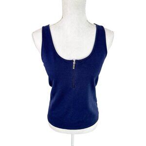 Ralph Lauren Lauren Active Women's S 1/4 Zip Tank Navy